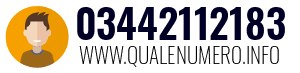 Numero di telefono 03442112183 03442112183
