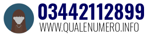 Numero di telefono 03442112899 03442112899