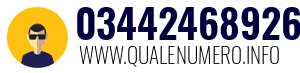Numero di telefono 03442468926 03442468926