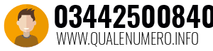 Numero di telefono 03442500840 03442500840