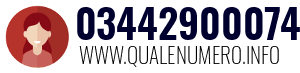 Numero di telefono 03442900074 03442900074