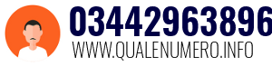 Numero di telefono 03442963896 03442963896