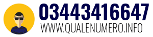 Numero di telefono 03443416647 03443416647