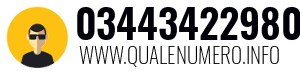 Numero di telefono 03443422980 03443422980