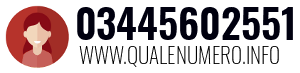 Numero di telefono 03445602551 03445602551