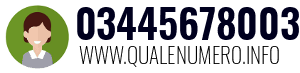 Numero di telefono 03445678003 03445678003