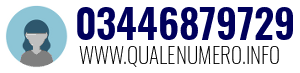 Numero di telefono 03446879729 03446879729