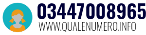 Numero di telefono 03447008965 03447008965