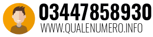 Numero di telefono 03447858930 03447858930