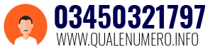 Numero di telefono 03450321797 03450321797