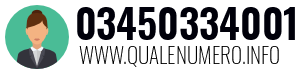 Numero di telefono 03450334001 03450334001