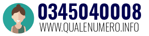 Numero di telefono 0345040008 0345040008