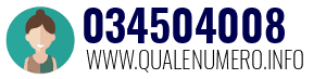Numero di telefono 034504008 034504008