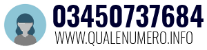 Numero di telefono 03450737684 03450737684