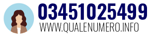Numero di telefono 03451025499 03451025499