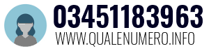 Numero di telefono 03451183963 03451183963