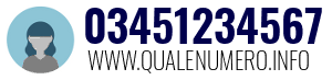 Numero di telefono 03451234567 03451234567