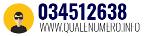 Numero di telefono 034512638 034512638