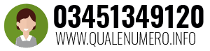 Numero di telefono 03451349120 03451349120