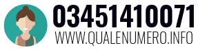Numero di telefono 03451410071 03451410071