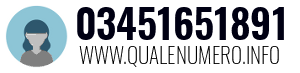 Numero di telefono 03451651891 03451651891