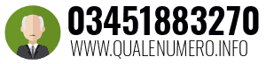 Numero di telefono 03451883270 03451883270