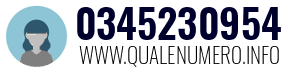 Numero di telefono 0345230954 0345230954
