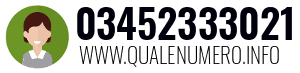 Numero di telefono 03452333021 03452333021
