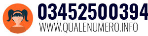 Numero di telefono 03452500394 03452500394