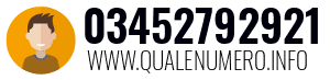 Numero di telefono 03452792921 03452792921