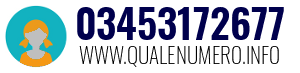 Numero di telefono 03453172677 03453172677
