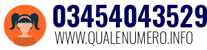 Numero di telefono 03454043529 03454043529