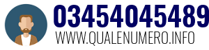 Numero di telefono 03454045489 03454045489