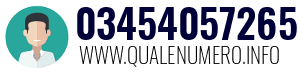 Numero di telefono 03454057265 03454057265