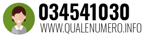 Numero di telefono 034541030 034541030