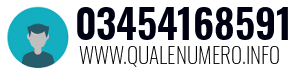 Numero di telefono 03454168591 03454168591