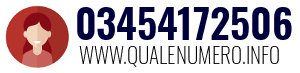 Numero di telefono 03454172506 03454172506
