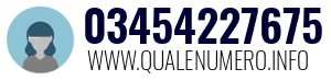 Numero di telefono 03454227675 03454227675