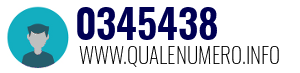 Numero di telefono 0345438 0345438