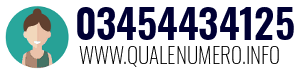 Numero di telefono 03454434125 03454434125