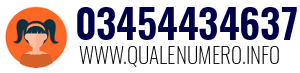 Numero di telefono 03454434637 03454434637