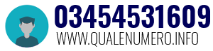 Numero di telefono 03454531609 03454531609
