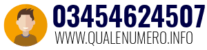 Numero di telefono 03454624507 03454624507