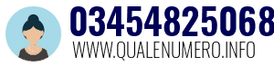 Numero di telefono 03454825068 03454825068
