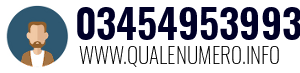 Numero di telefono 03454953993 03454953993