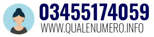 Numero di telefono 03455174059 03455174059