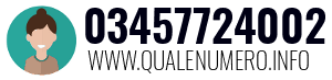 Numero di telefono 03457724002 03457724002