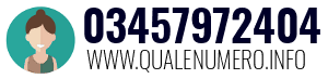 Numero di telefono 03457972404 03457972404