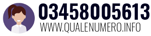 Numero di telefono 03458005613 03458005613