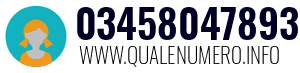 Numero di telefono 03458047893 03458047893